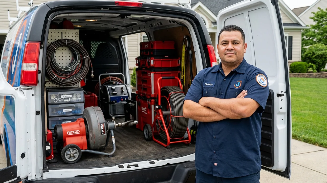 Professional drain cleaning equipment and Johns Plumbing LLC plumber in Culver City